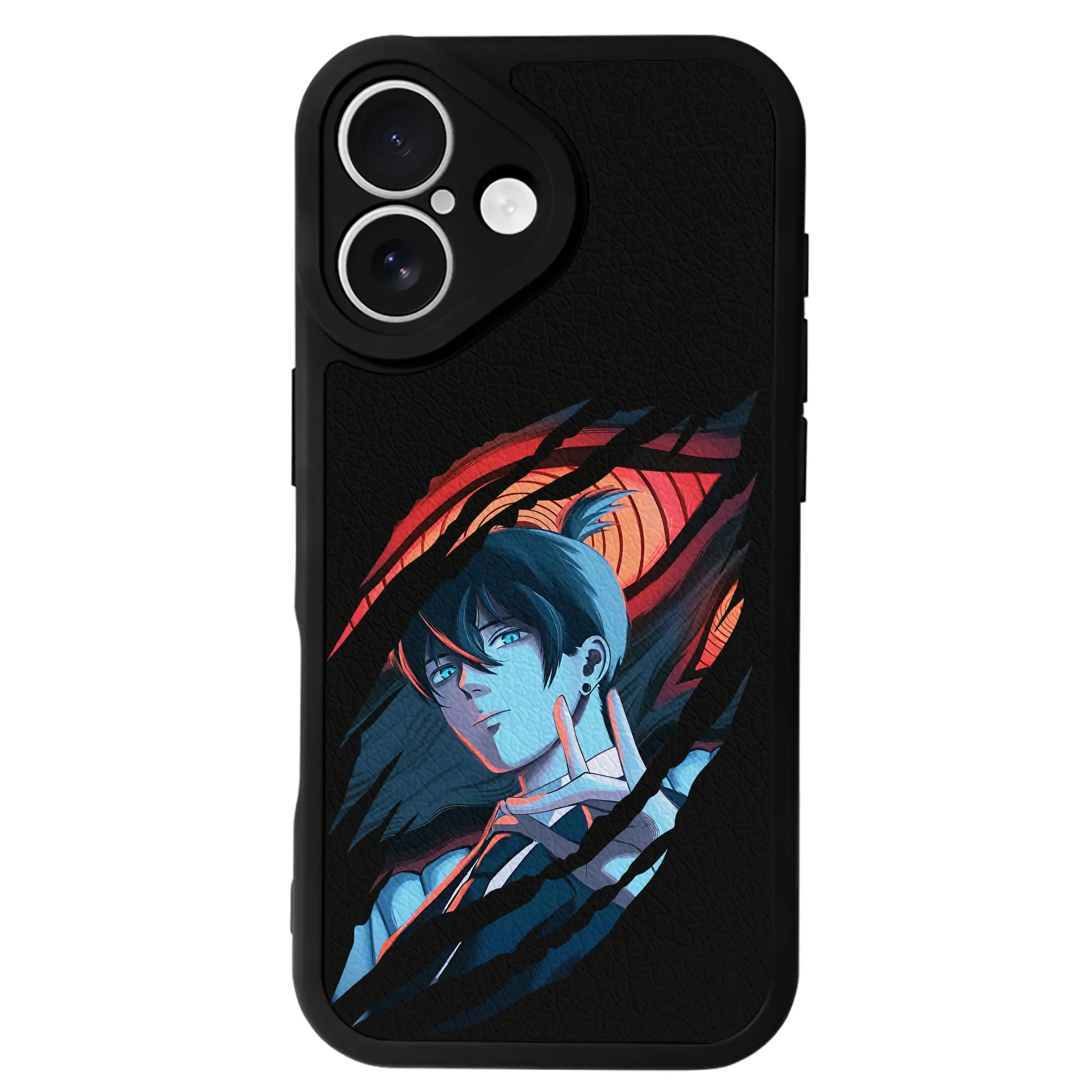 チェンソーマン グッズ,早川アキ - IPhone 16シリーズ対応 ・ シリコンスマホケース ・ レザー調 ・ 高精度フィット ・ 耐衝撃 ・ ワイヤレス充電対応 ・ 精密カット